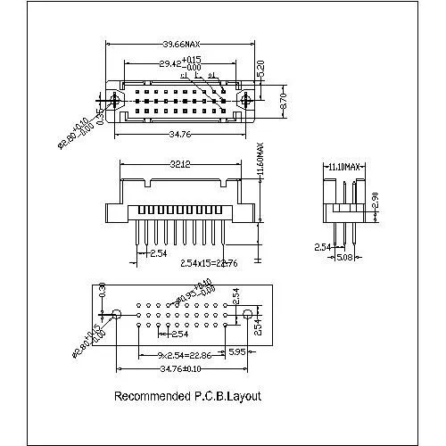 DMS-XX-XXX-321 Vertical Plug Type 0.33R Connectors-Inversed 30 Positions-Model DMS-XX-XXX-321 Vertical Plug Type 0.33R Connectors-Inversed 30 Positions-Model