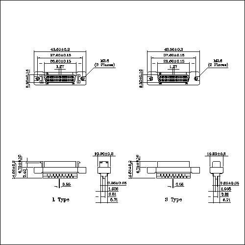 1.27mm Series 36P Cable Receptacle Connector Solder Molded Ribbon Type HPCNS-36FL31 1.27mm Series 36P Cable Receptacle Connector Solder Molded Ribbon Type HPCNS-36FL31