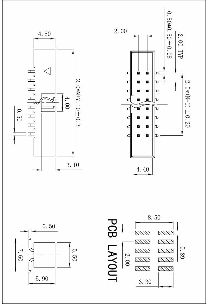 2.00mm Box Header SMT Connector