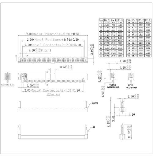 2.00mm IDC Socket + SR Connector