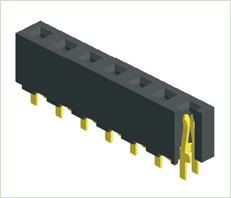 3.96mm Ceanntásc Mná Sraith Aonair Cineál Dhíreach H8.9